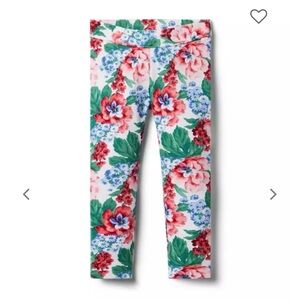 Janie & Jack Kids Baby Girl Toddler Floral Ponte Pants Leggings Sz 4T